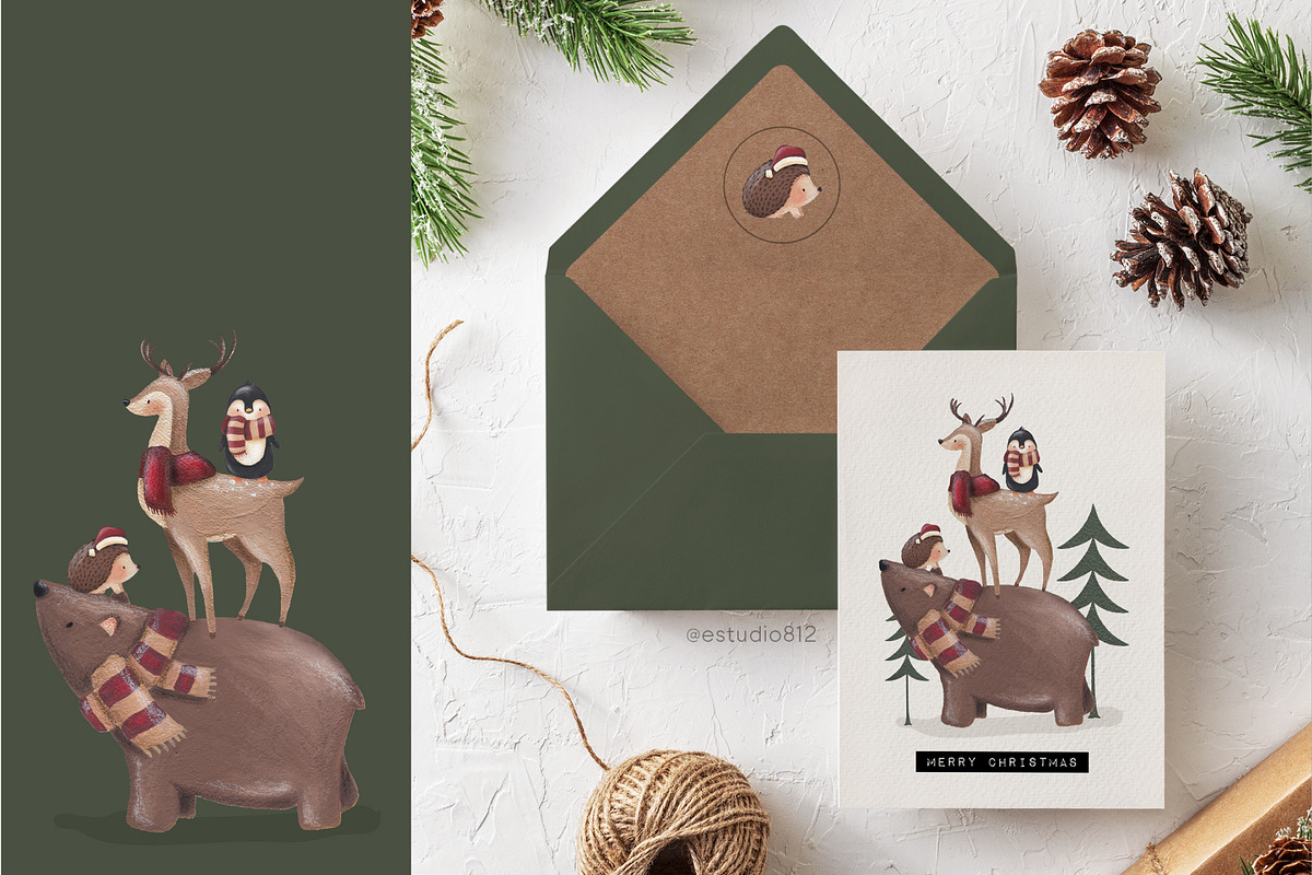 Woodland Christmas, an Animal Illustration by Estudio 812 (Photo 6 of 7)
