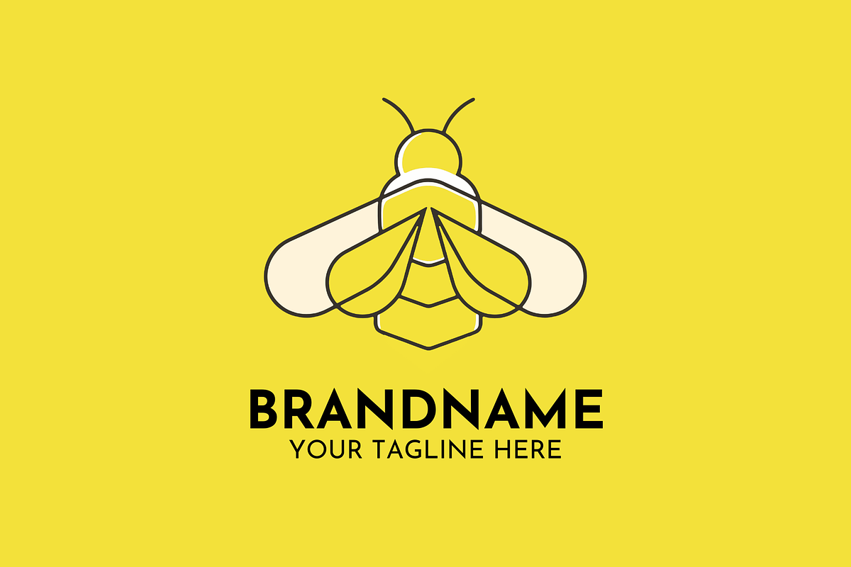 Bee Logo Design Simple Honey Bee, a Branding & Logo Template by Megafox Studio (Photo 2 of 2)