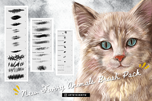 Procreate Furry Animals Brush Pack 2