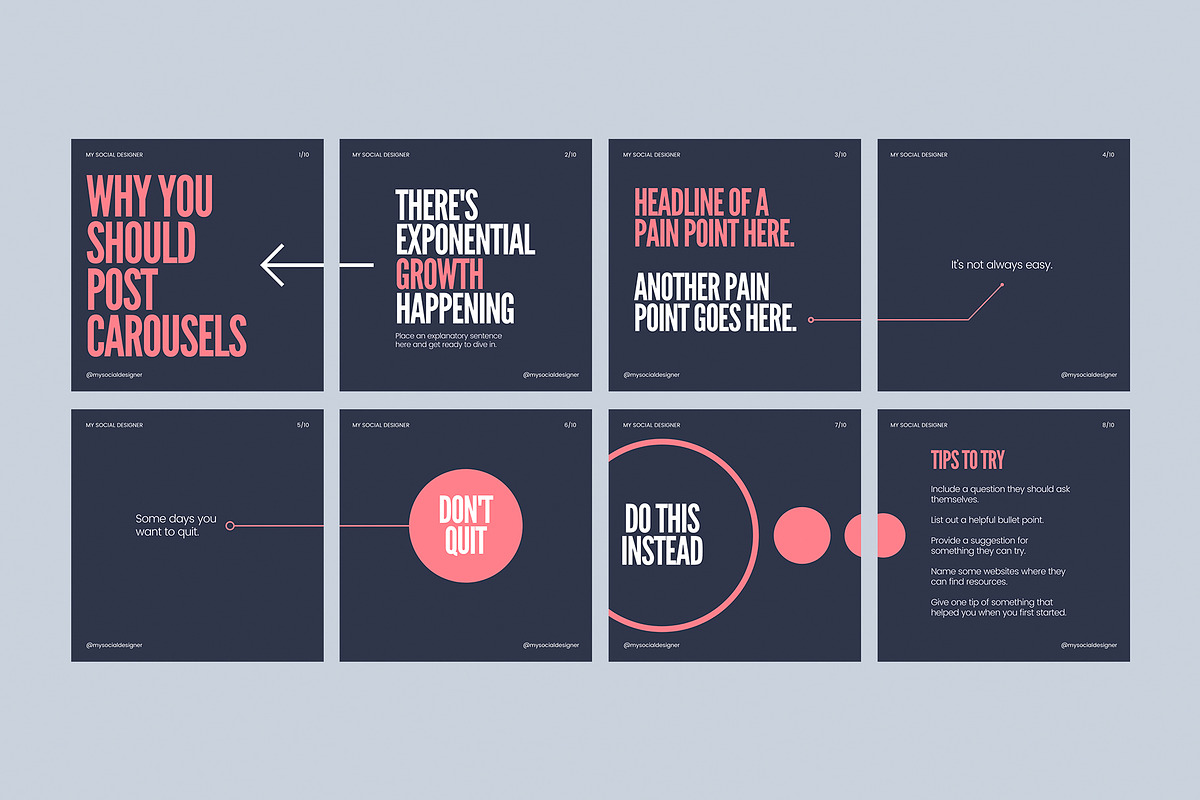Two-Tone Carousel Post for Instagram, a Social Media Template by Roger Coles (Photo 10 of 12)