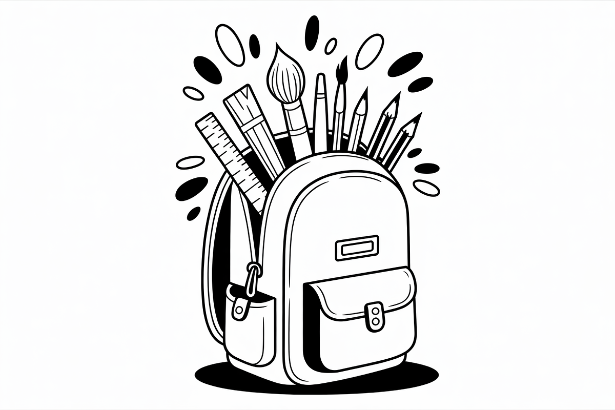 Child school bag line art symbol, an Illustration by Amazin_art (Photo 5 of 11)