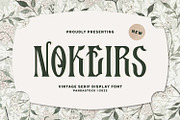 Nokeirs - Decorative Vintage, a Serif Font by Imoodev (Thumbnail 1 of 5)