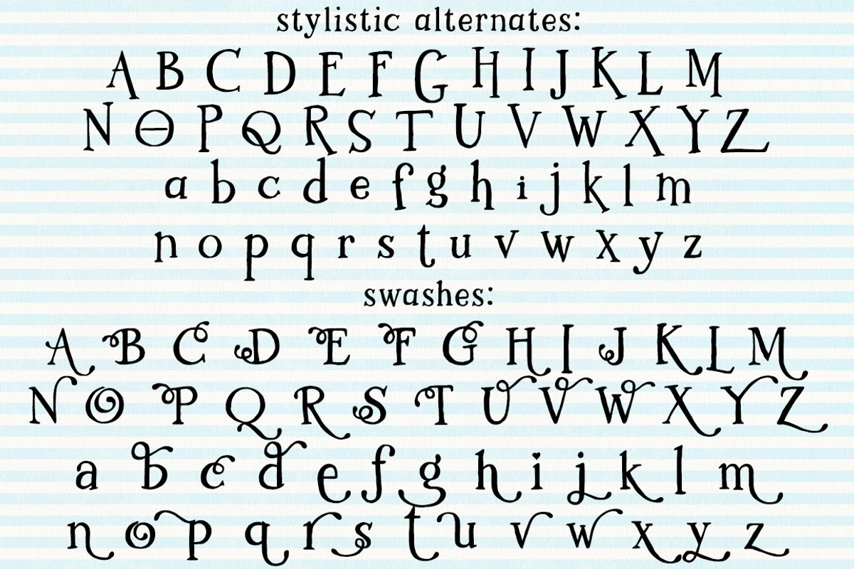 Kidlit: a fun serif font! preview 3