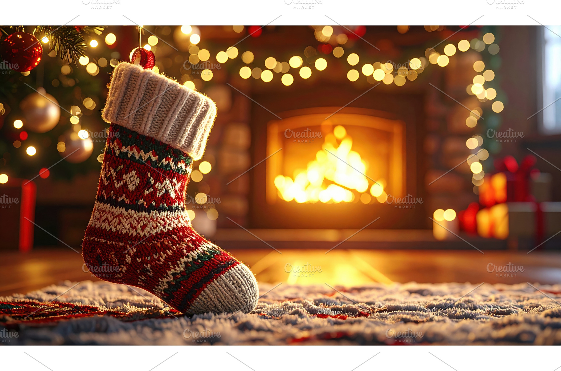 Traditional red and white patterned, a Holiday Photo by Igor Tichonow