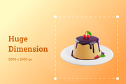 Food 3D Illustration, a Food & Drink 3D Model by Vektora Studio (Thumbnail 3 of 6)