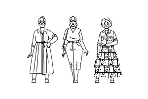 chic plus size woman fashion vector, a Person Illustration by pikepicture