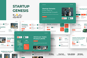 Startup Genesis - Google Slides, a Presentation Template by QR Design Studio
