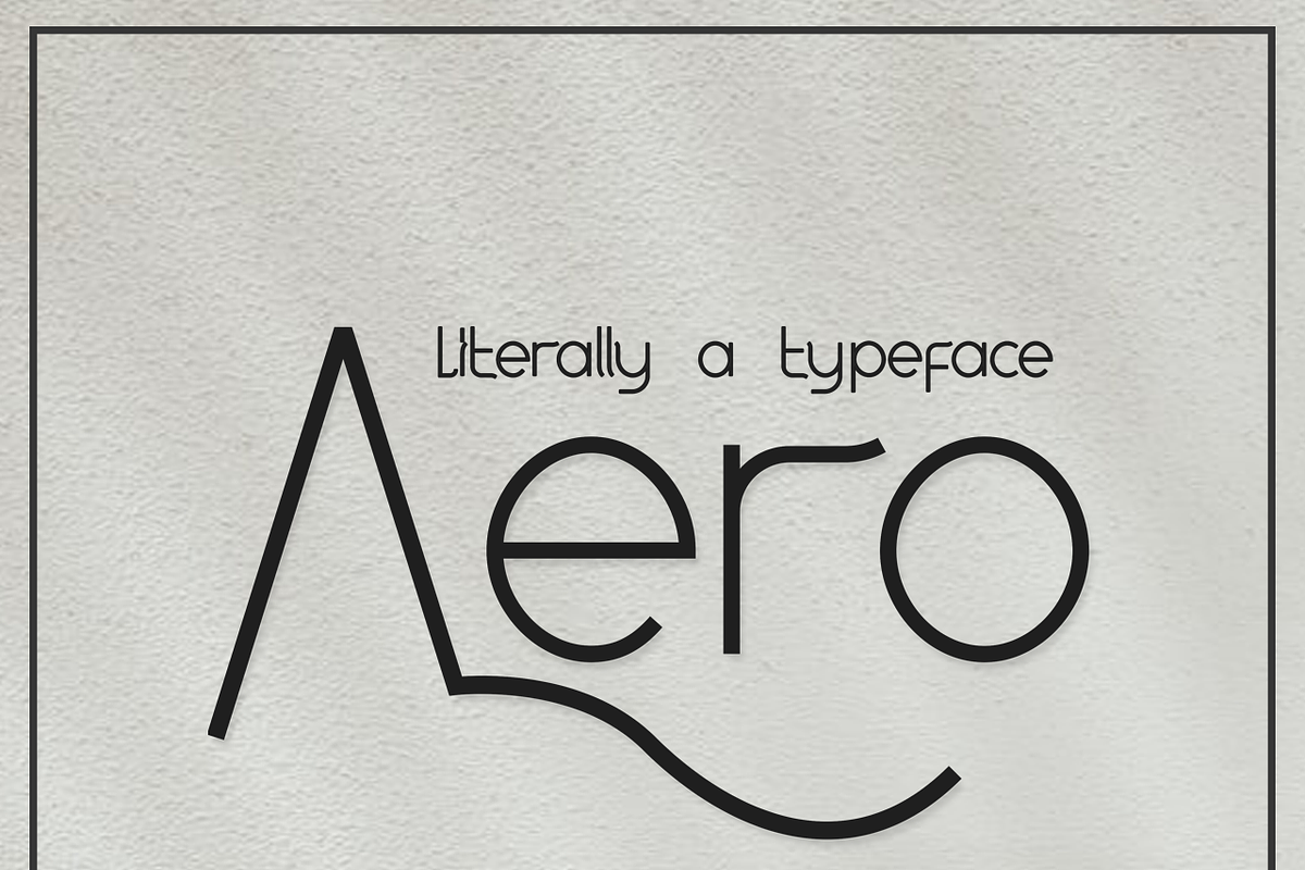 Aero | Sans serif Typeface, a Sans Serif Font by Randomtypesht (Photo 1 of 7)