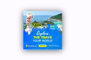 Holiday Travel  Social Media Post, a Social Media Template by Mk_Studio (Thumbnail 2 of 5)