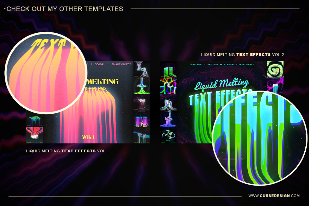 Liquid Melting Text Effects Vol.3, an Action Add-On by Cursedesign (Photo 9 of 9)