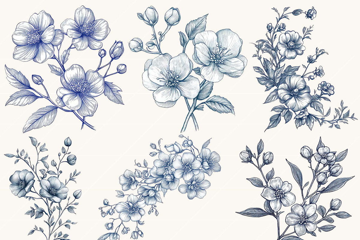 Botanical Frames Watercolor Clipart, a Decorative Illustration by SparkyDesignsUS (Photo 2 of 9)