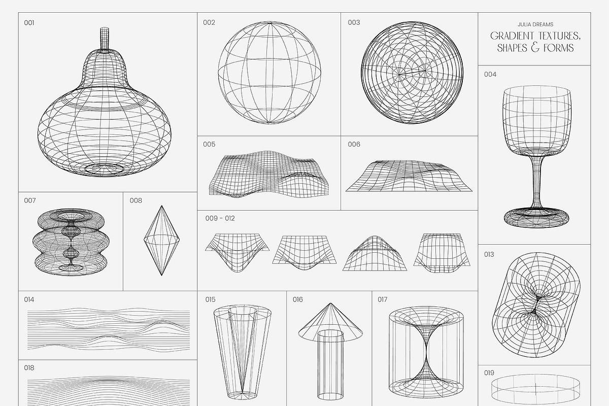 Gradient Textures Shapes 3D Objects, an Object Graphic by Julia Dreams (Photo 5 of 23)