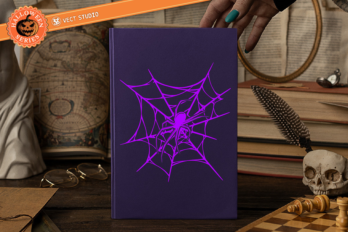 8 Web & Spider Stamp Brushes, a Brush Add-On by vectstudio (Photo 9 of 10)
