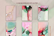 Alcohol ink background collection, a Texture Illustration by Mona Ahmed (Thumbnail 2 of 12)
