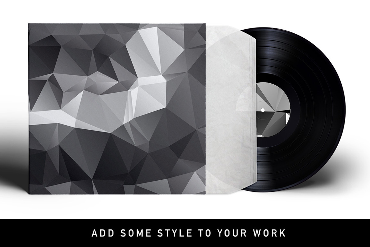 Polygon Geometric Black & White 65 preview 3
