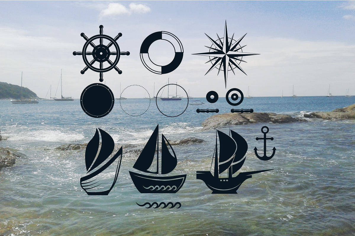 Boat logos set, a Branding & Logo Template by Oldy (Photo 4 of 4)