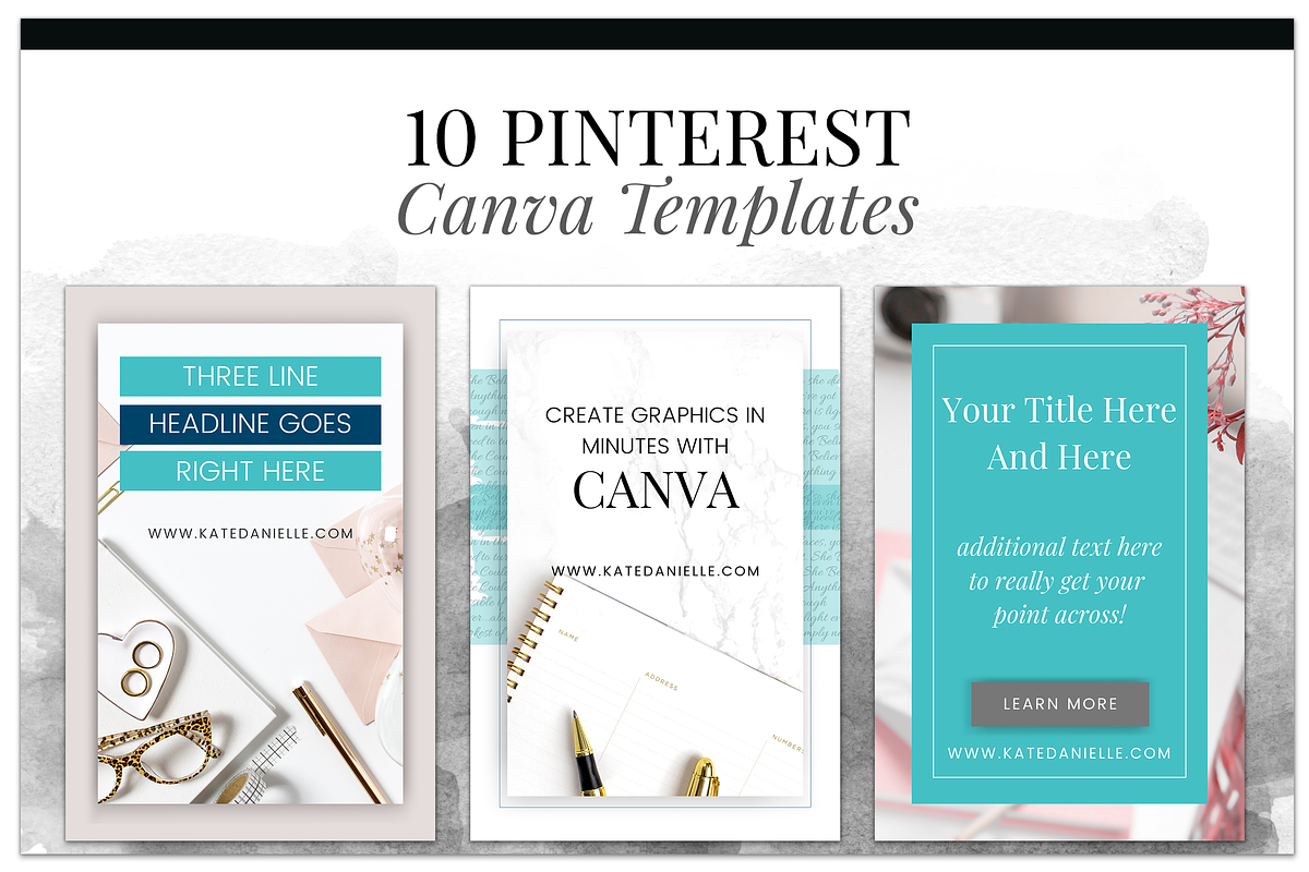 Canva Pinterest Templates, a Social Media Template by Gorgeous Graphics (Photo 1 of 2)