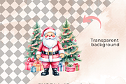 Watercolor Pink Santa Claus Clipart, an Illustration by Anca Digital Vibe (Thumbnail 5 of 5)