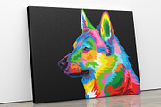 Dog colorful rainbow vector artwork, an Animal Illustration by weervector (Thumbnail 1 of 2)