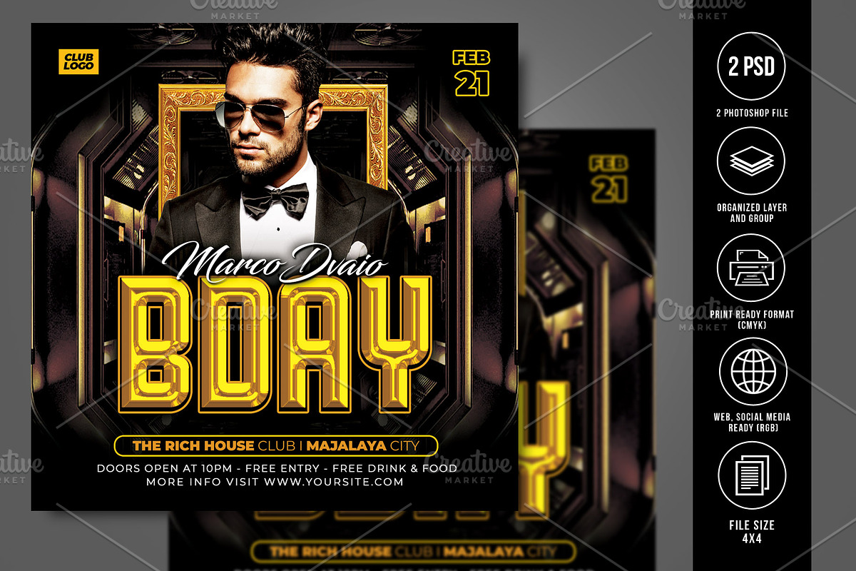 Birthday Flyer, a Flyer Template by AyumaDesign (Photo 3 of 4)