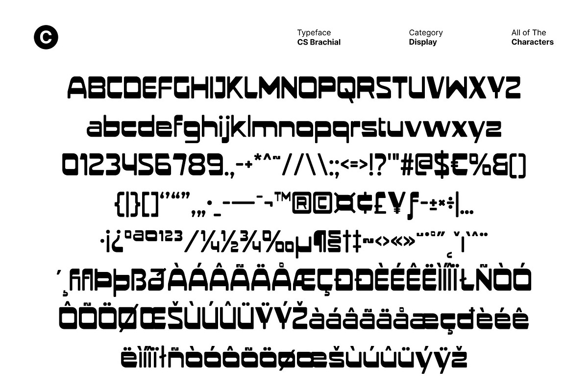 CS Brachial – Modern Futuristic Font, a Sans Serif Font by Craft Supply Co. (Photo 8 of 8)