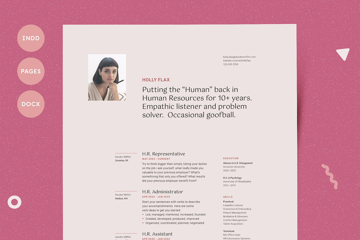 Resume Template CV with Photo, a Resume Template by More Profesh (Photo 1 of 10)