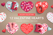 12 Valentine Hearts, an Object Graphic by miumiu (Thumbnail 1 of 4)