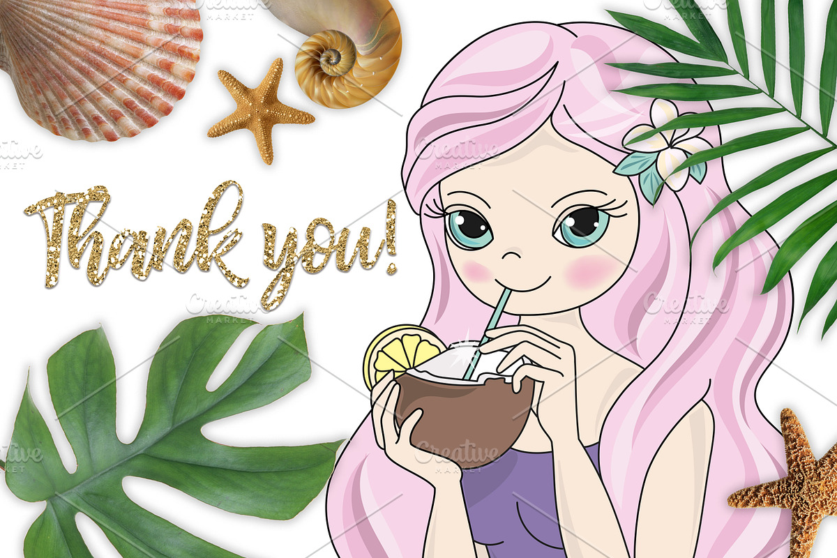 MERMAID VACATION, a Decorative Illustration by FARAWAYKINGDOM (Photo 11 of 11)