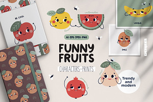 Fruit Clipart PNG, Seamless Patterns, a Food Illustration by Ejevyaka