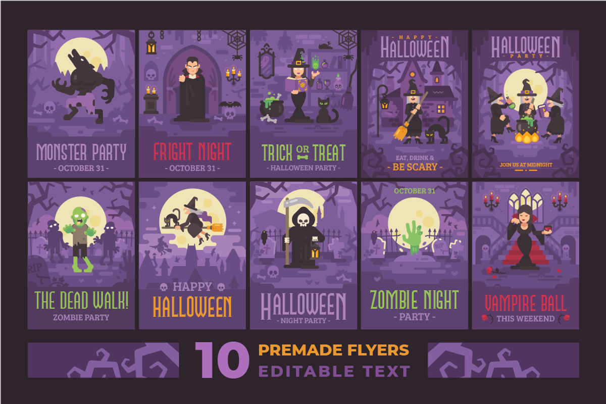 Halloween characters & scenes, an Illustration by Ivan Dubovik (Photo 4 of 15)