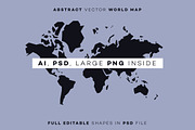 Abstract Vector World Map, a Graphic by Alexey Yarkin (Thumbnail 1 of 2)