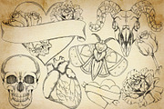 Valentines Vintage Gothic clipart, a Seasonal Illustration by Happy Sloth Graphics (Thumbnail 3 of 9)