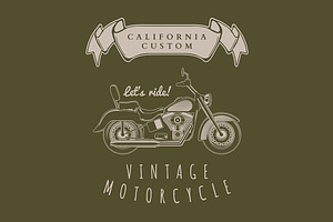 Motorcycle vintage graphics, t-shirt