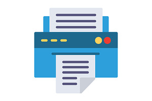 Printer Flat Icon, a Duotone Icon by Pexelpy