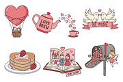 Whimsical Valentine's Day Clipart Se, a Decorative Illustration by T-shirt Pond (Thumbnail 1 of 7)