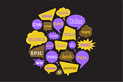 Internet Slang Speech Bubbles, a Technology Illustration by vekstok (Thumbnail 2 of 3)