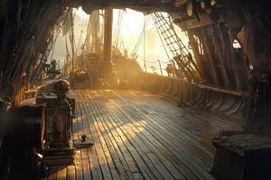 Historical & fantastical pirate ship, a Photo by Pavel_design