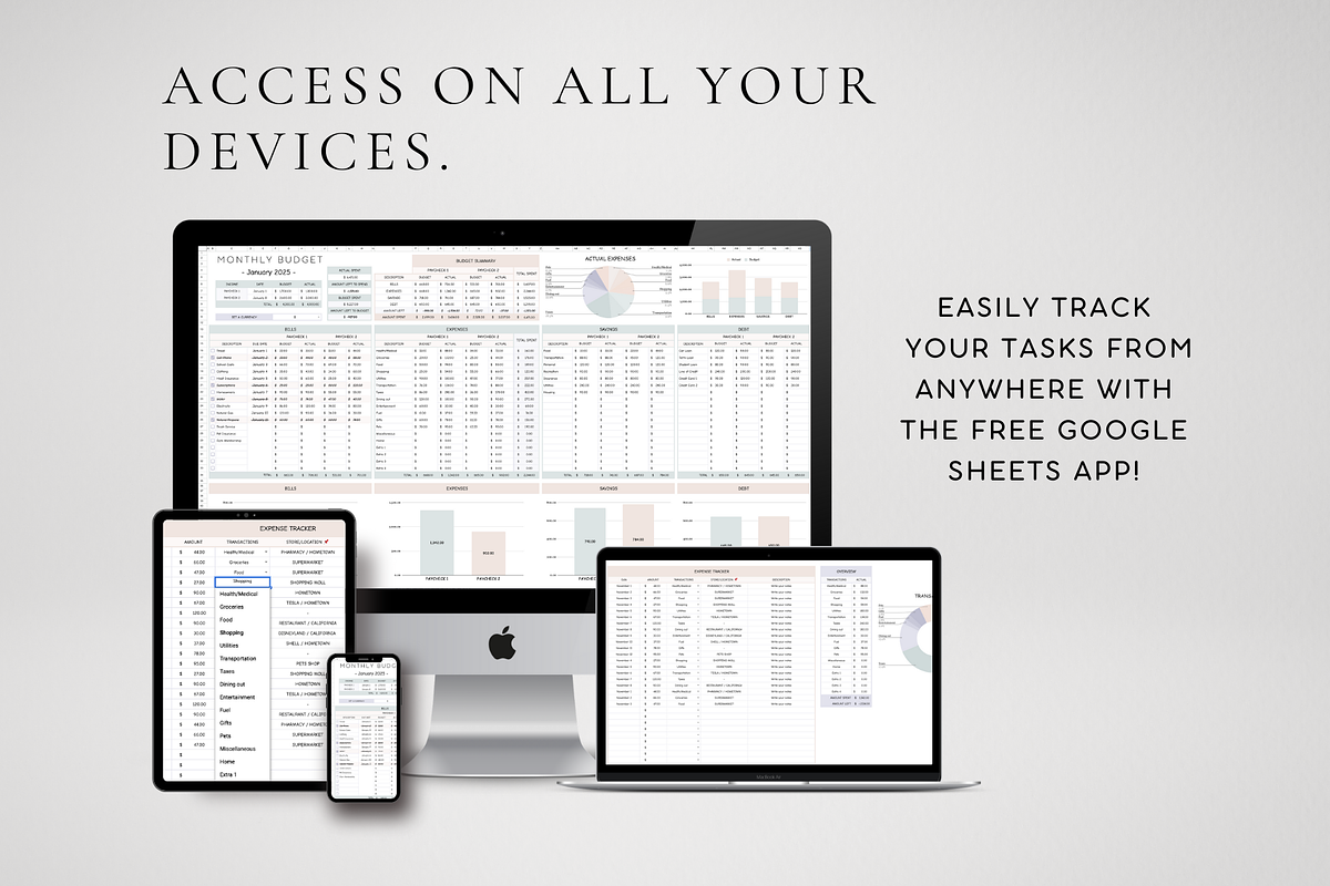 Editable Zero-Based Budget Tracker, a Templates & Theme by BRANDcontent (Photo 7 of 8)