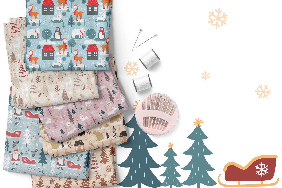 Joyful Christmas Seamless Patterns, a Pattern Graphic by DrawStudio1988 (Photo 5 of 7)