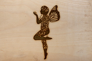 Fairy With Butterfly Wings Svg