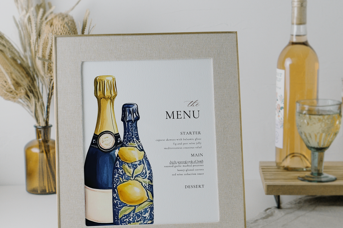 Champagne Charm -Watercolor clipart, a Decorative Illustration by ThaismotaCreativeCo (Photo 3 of 6)