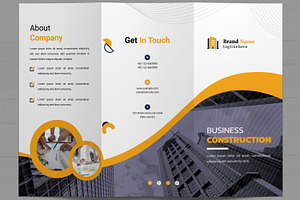 Construction Trifold Brochure Layout