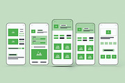 Marketing Mobile App Wireframe, a Wireframe Template by MightyDesign (Thumbnail 1 of 8)
