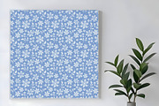 Delicate Blue and White Floral, a Pattern Graphic by Sharon Schwalbe (Thumbnail 4 of 6)