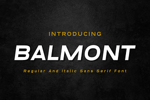 Balmont | A Modern Sporty Sans Serif