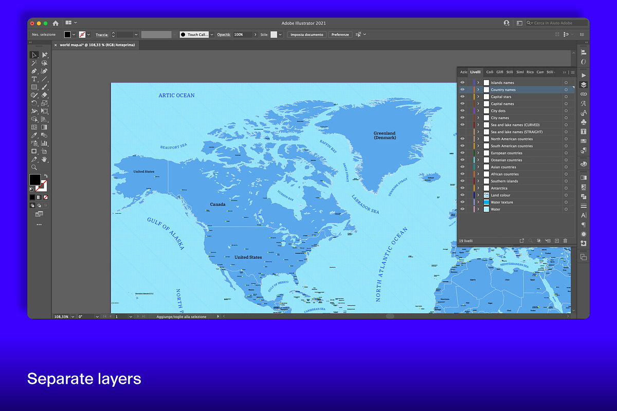 World Vector Map, a Graphic by Fucina™ (Photo 6 of 6)