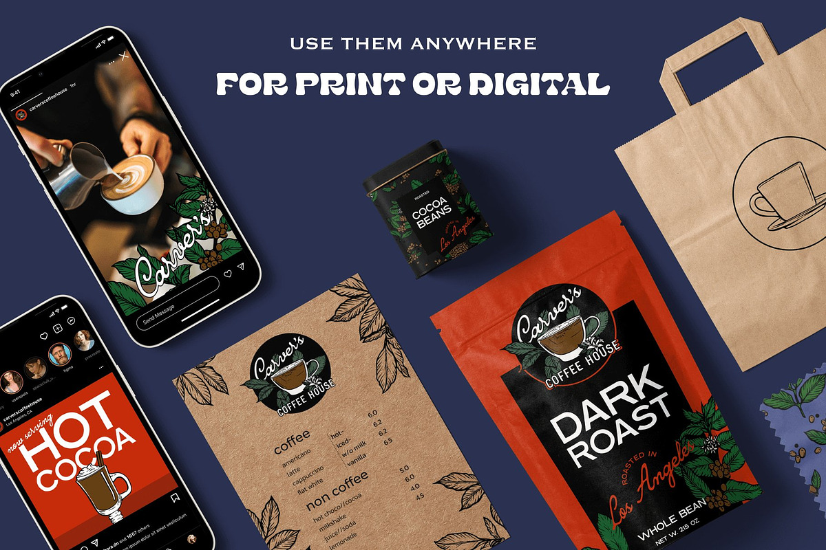 Coffee Illustration Pack, a Food Illustration by Eldorado Design Co. (Photo 8 of 9)