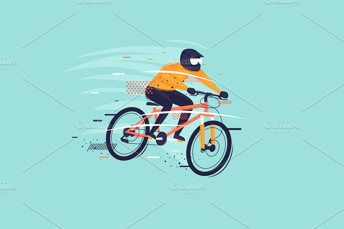 Mountain bike. Bmx. Electric bike., a Healthcare Illustration by Podis (Photo 2 of 4)