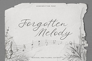 Forgotten Melody Font + EXTRAS, a Script Font by AnMark (Thumbnail 1 of 14)