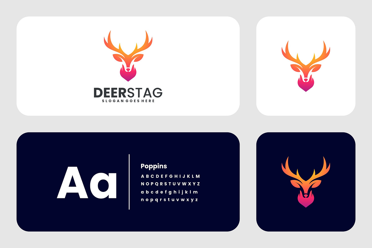 Modern Gradient Deer Stag Logo, a Branding & Logo Template by Artnivora.Std (Photo 2 of 4)